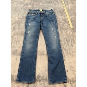 True Religion Billy Women's Size 26 Distressed Bootcut Jeans Medium Wash Made in